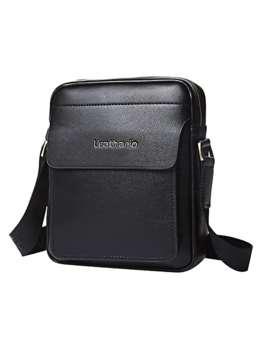 Men's Vegan Leather Crossbody Sling Bag Shoulder Bag Travel Work